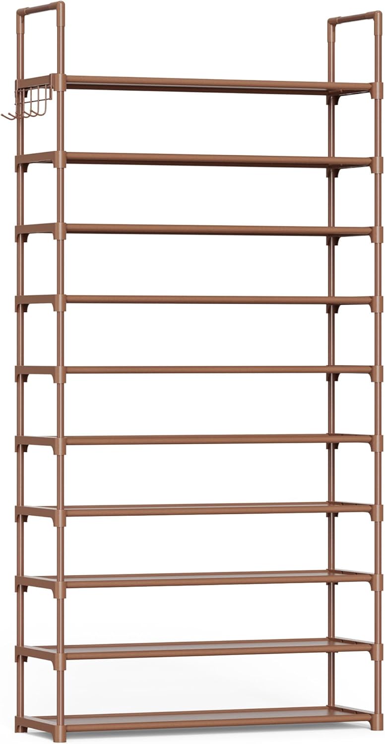 Kitsure 10-Tier Shoe Rack Organizer for Entryway and Bedroom
