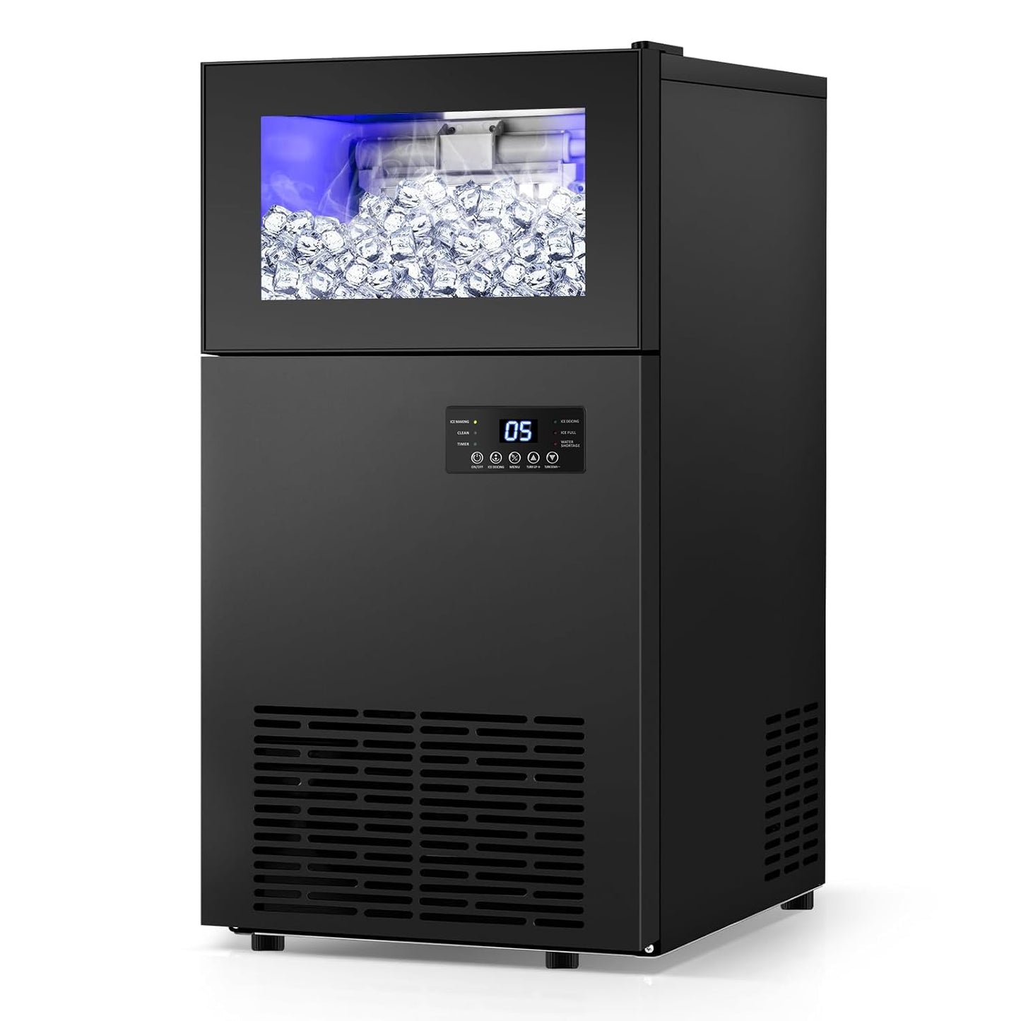 TAZPI 160Lbs/24H Ice Maker - Self Clean Stainless Steel