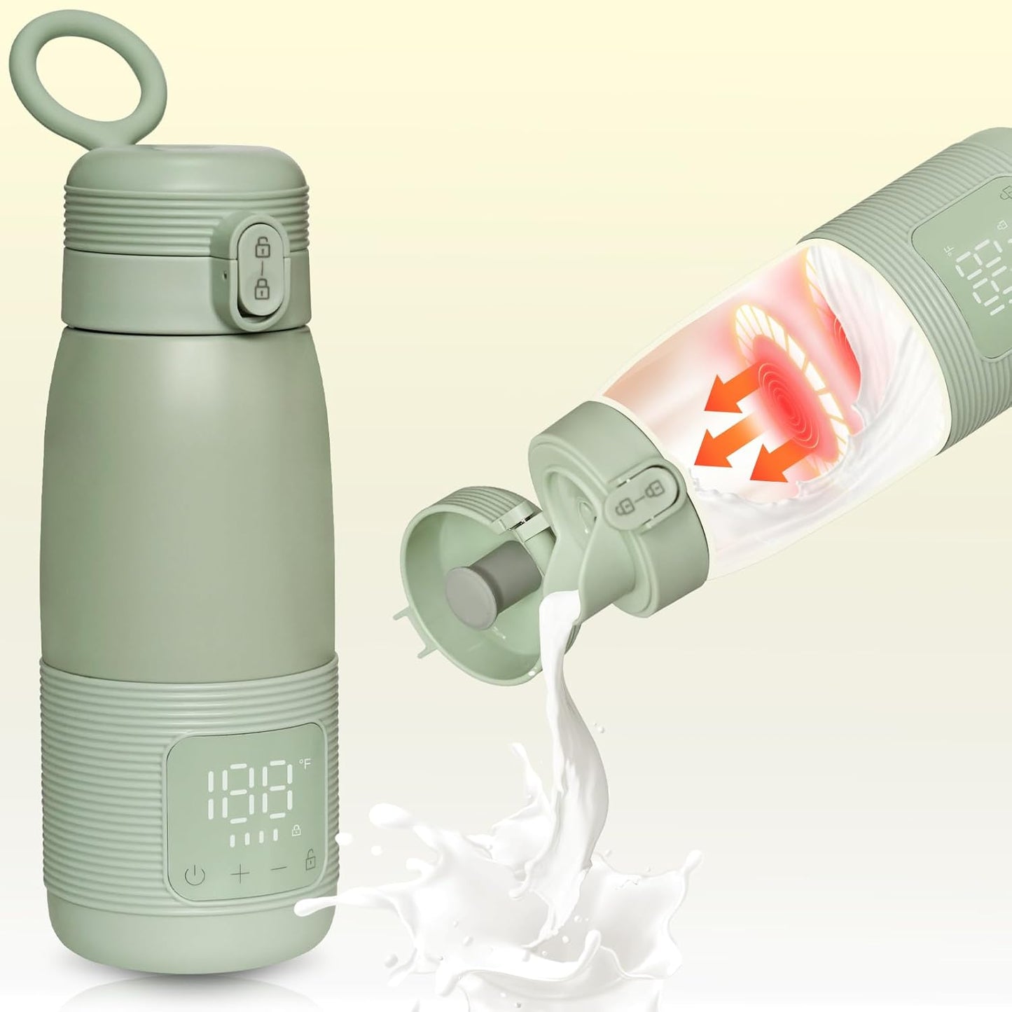 Portable Bottle Warmer with 17oz Capacity for Travel Needs