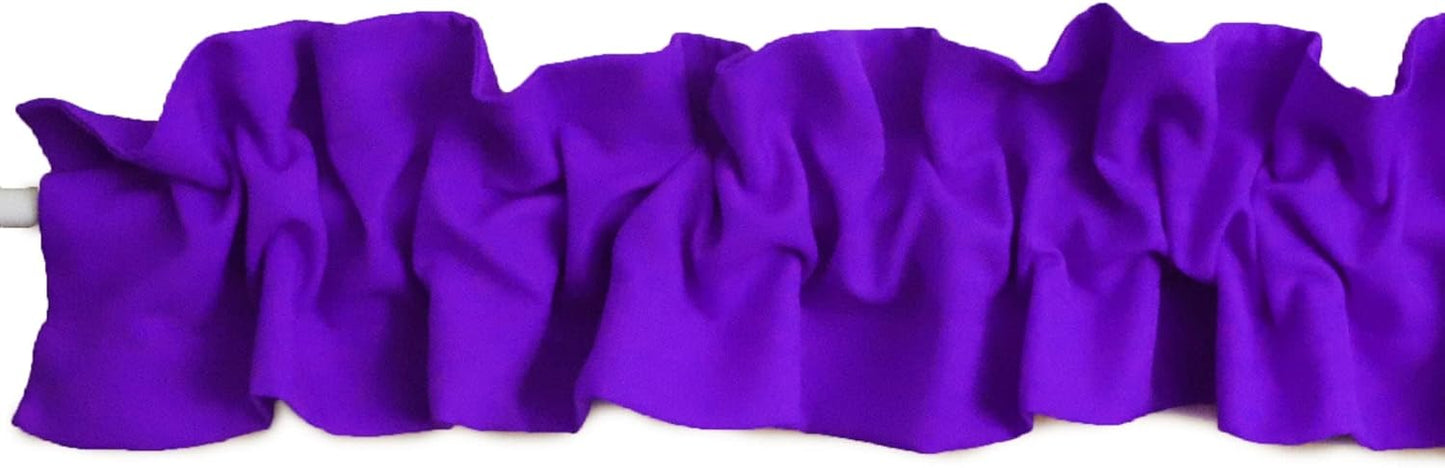 Solid Poplin Sleeve Topper Window Valance for Home Decor