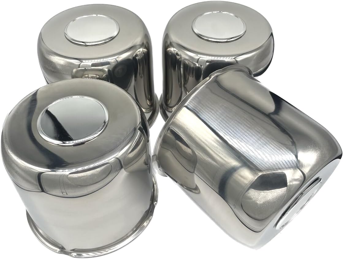 4 Pack 4.90 Inch Center Caps for Trailer Truck RV Wheels Rims
