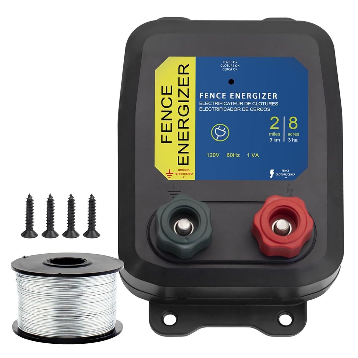 URYKEC Dog and Livestock Fence Energizer - Contain & Protect
