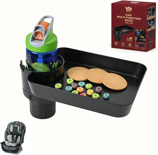 Adjustable Kids Travel Tray for Car Seat with Cup Holder
