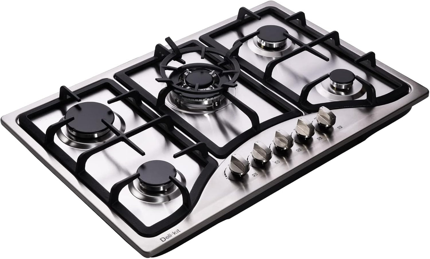 Deli-kit 30 Inch Gas Cooktop with 5 Burners for Modern Kitchens
