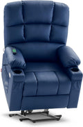 Luxe Power Lift Recliner with Massage - Navy Blue