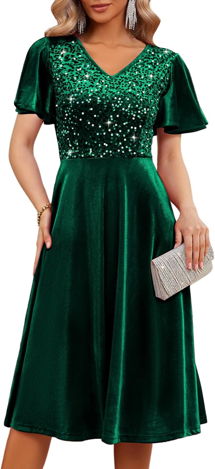 Bridesmay Women's Formal Cocktail Wedding Guest Dress 2025