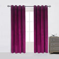 Cherry Home Super Soft Velvet Fushcia Blackout Curtain Panels - Room