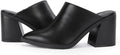 Point Toe Heeled Mules Pumps - Comfortable Backless Chunky Heels