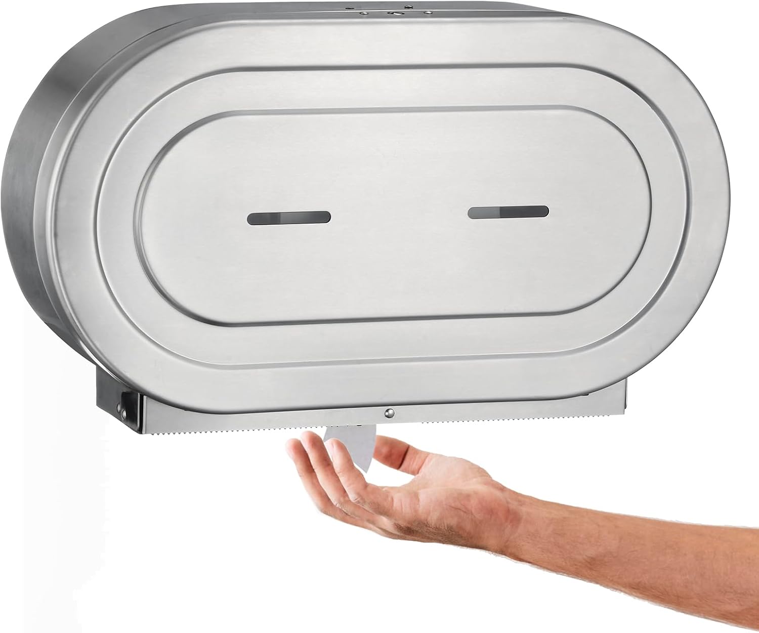 Stainless Steel Twin Jumbo Toilet Paper Dispenser for High Traffic