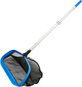 Self-Repair Pool Net with 10 ft Telescoping Pole - Durable Skimmer