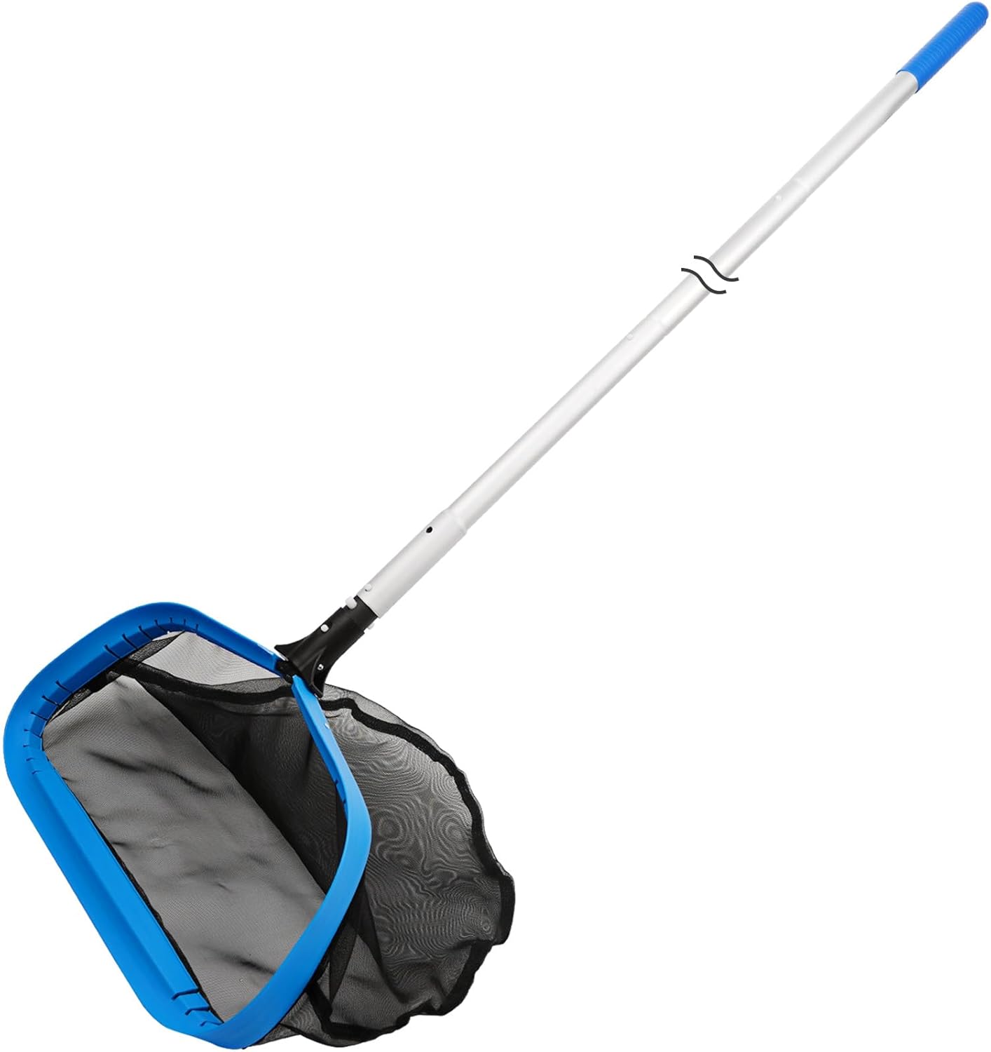17.5ft' Self-Repair Pool Net with Detachable Aluminum Poles