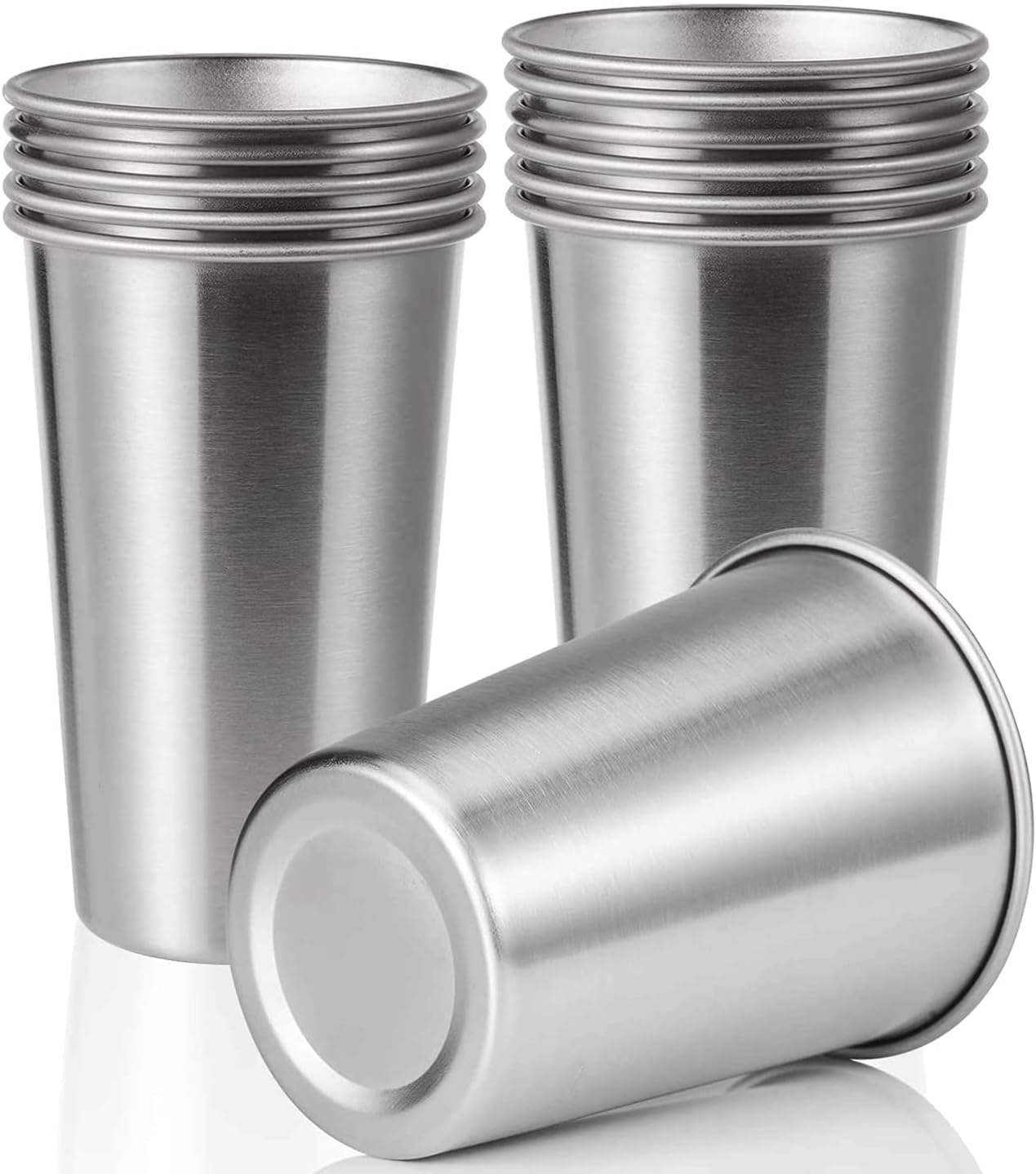 12 Pack 24oz Stainless Steel Pint Cups for Every Occasion