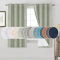 PrinceDeco 100% Blackout Linen Curtains 63 in - Room Darkening Panels