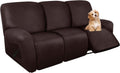 Recliner Sofa Covers Stretch Leather-Like 8 Piece Slipcover