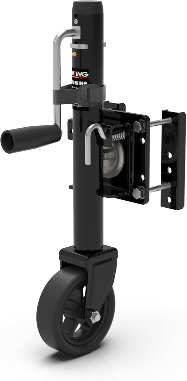 Upgraded Spoke Wheel Trailer Jack for RV, Boat, and Trailer