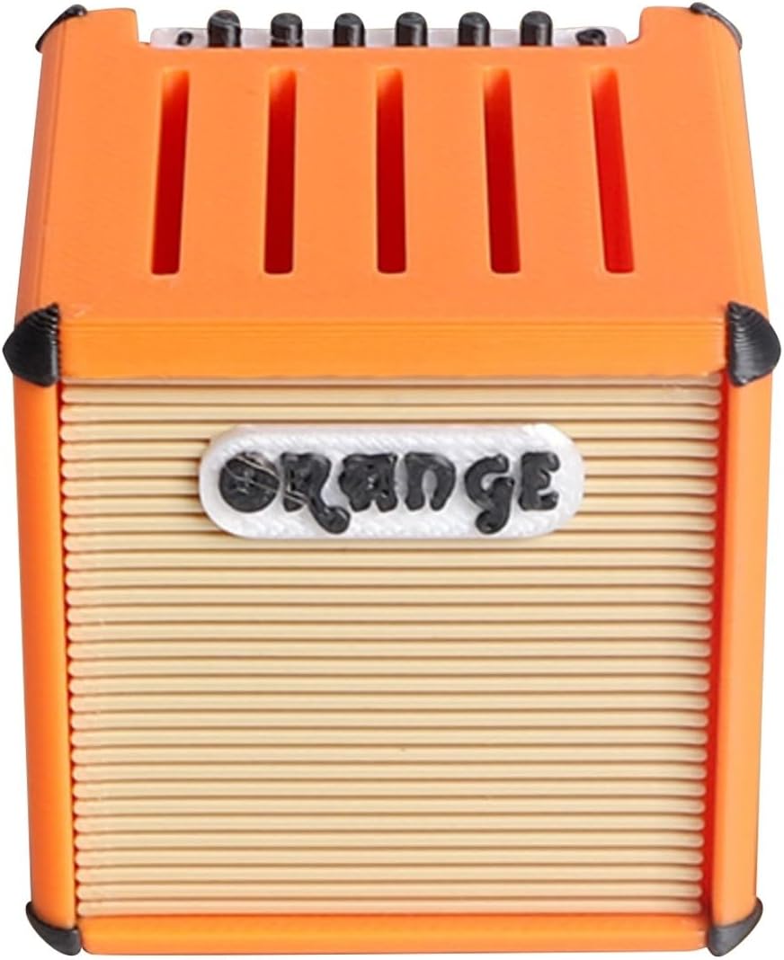Personalized 3D Printed Guitar Pick Holder - Funny Gift for Musicians (Orange)