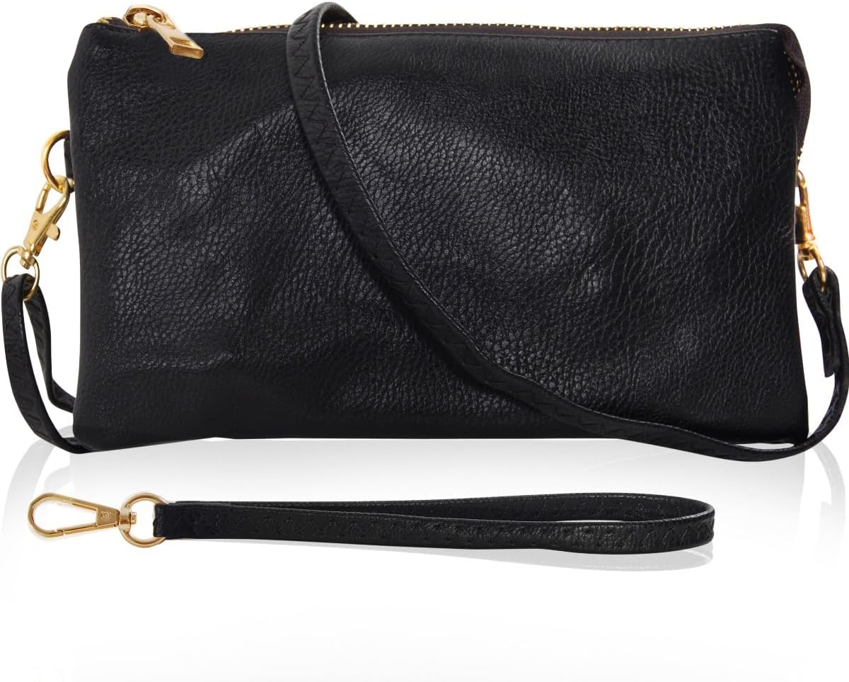 Vegan Leather Wristlet Purse for Women - Stylish Clutch Bag