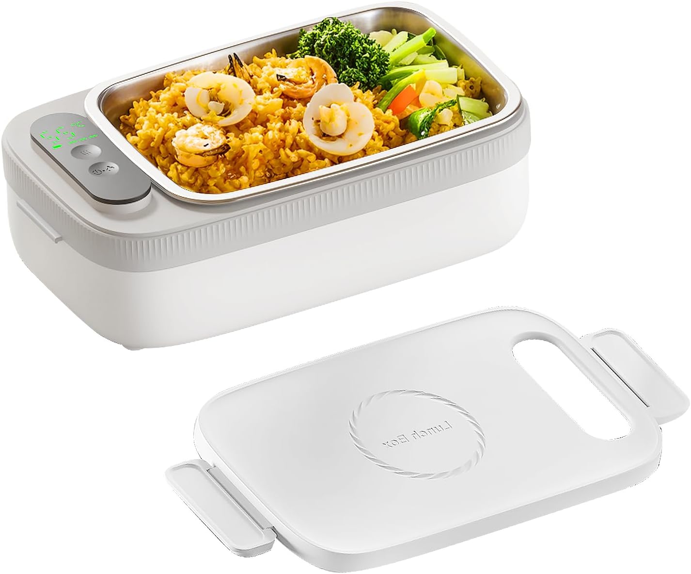 Cordless Electric Lunch Box for Adults - 1L Self-Heating Food Warmer
