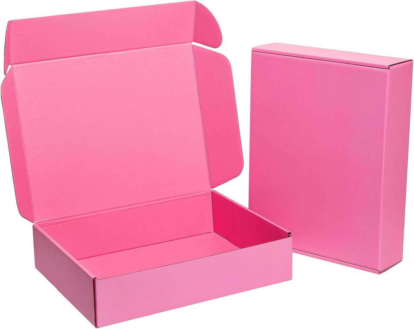 Pink Shipping Boxes 12x9x2 Inches for Small Business Needs