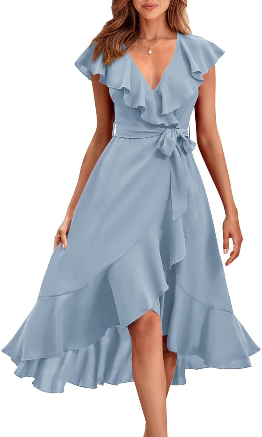 PRETTYGARDEN Women's Summer Cross Midi Dress for 2025 Events