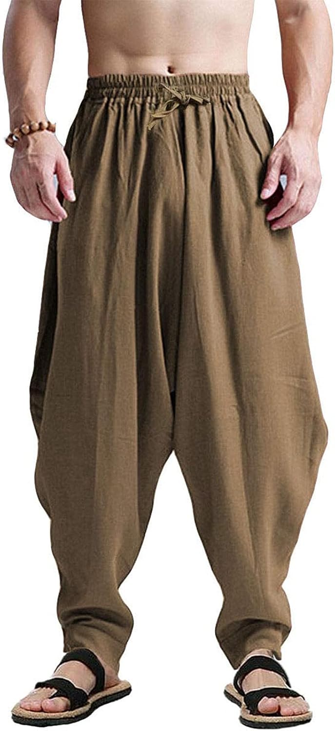 Men's Cotton Harem Pants for Casual and Trendy Style