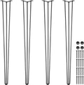 Hairpin Table Legs 36 in Black Set of 4 - Heavy Duty Desk Legs