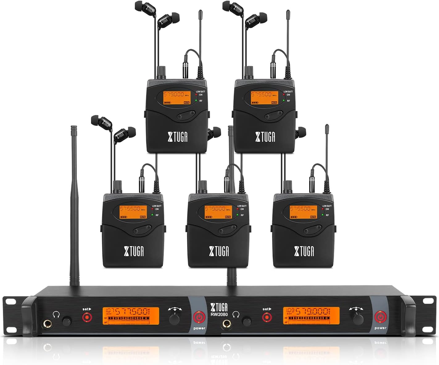 XTUGA RW2080 Wireless in Ear Monitor System for Musicians
