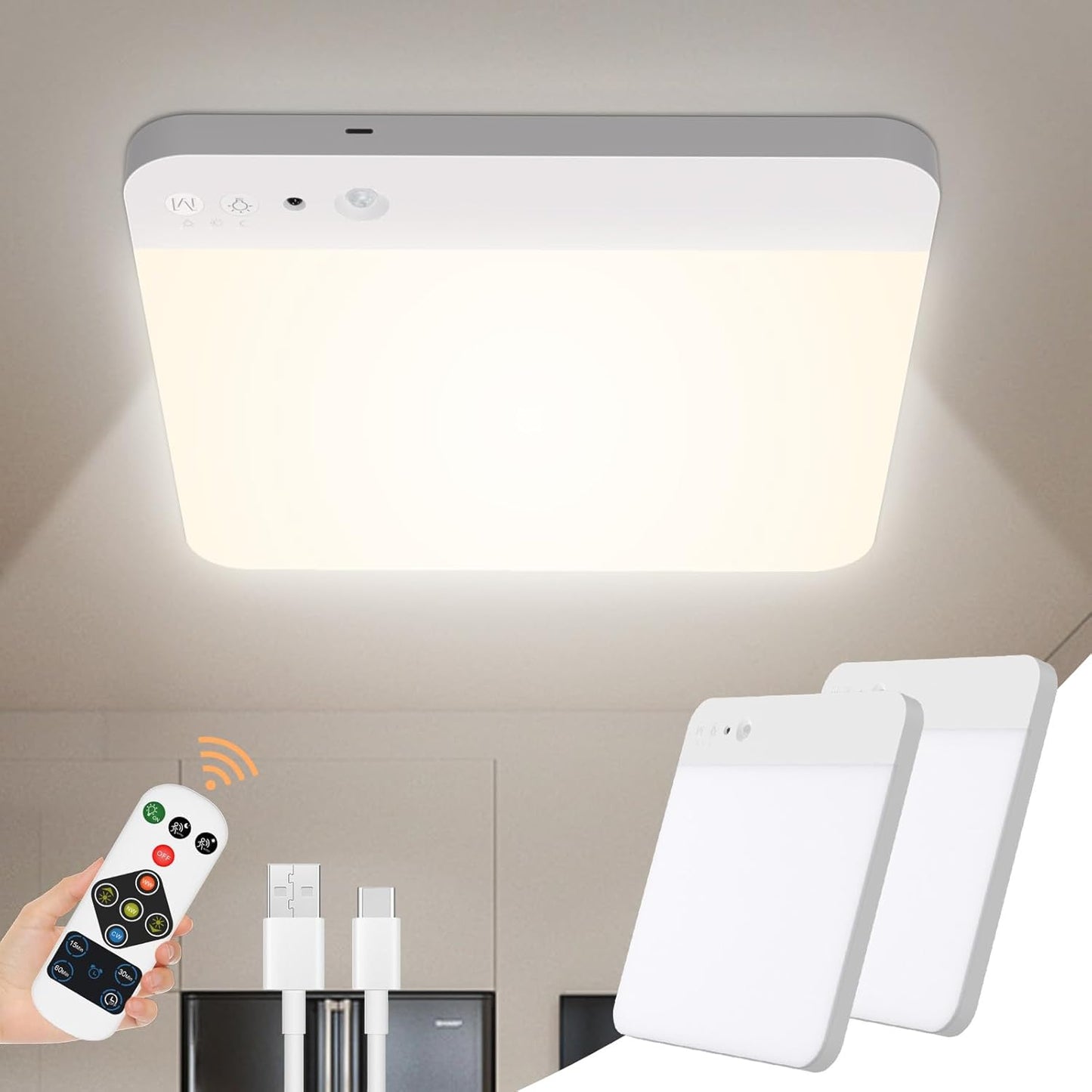 Rechargeable Motion Sensor Closet Light with Remote Control