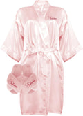 Custom Women Satin Robes with Slippers Gift Set (Style DG3T)