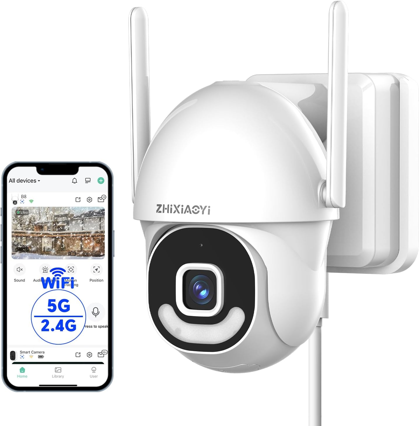 2K Security Cameras Outdoor Wired with Color Night Vision