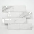 COLAMO Luxury 5-Sheet Peel and Stick Backsplash 12x12 White Subway