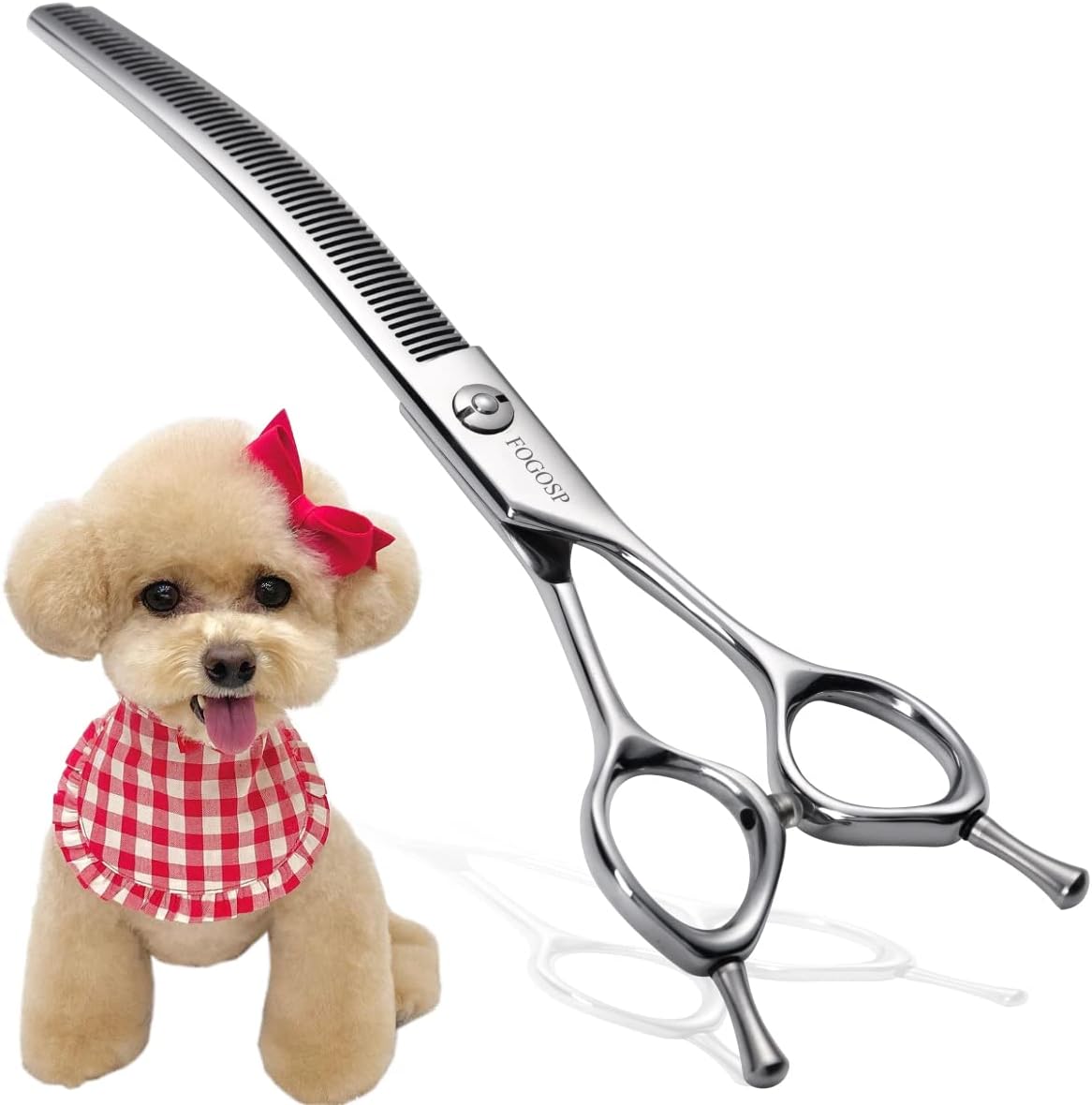 Curved Thinning Shears for Dogs Grooming - 7.0 In Professional