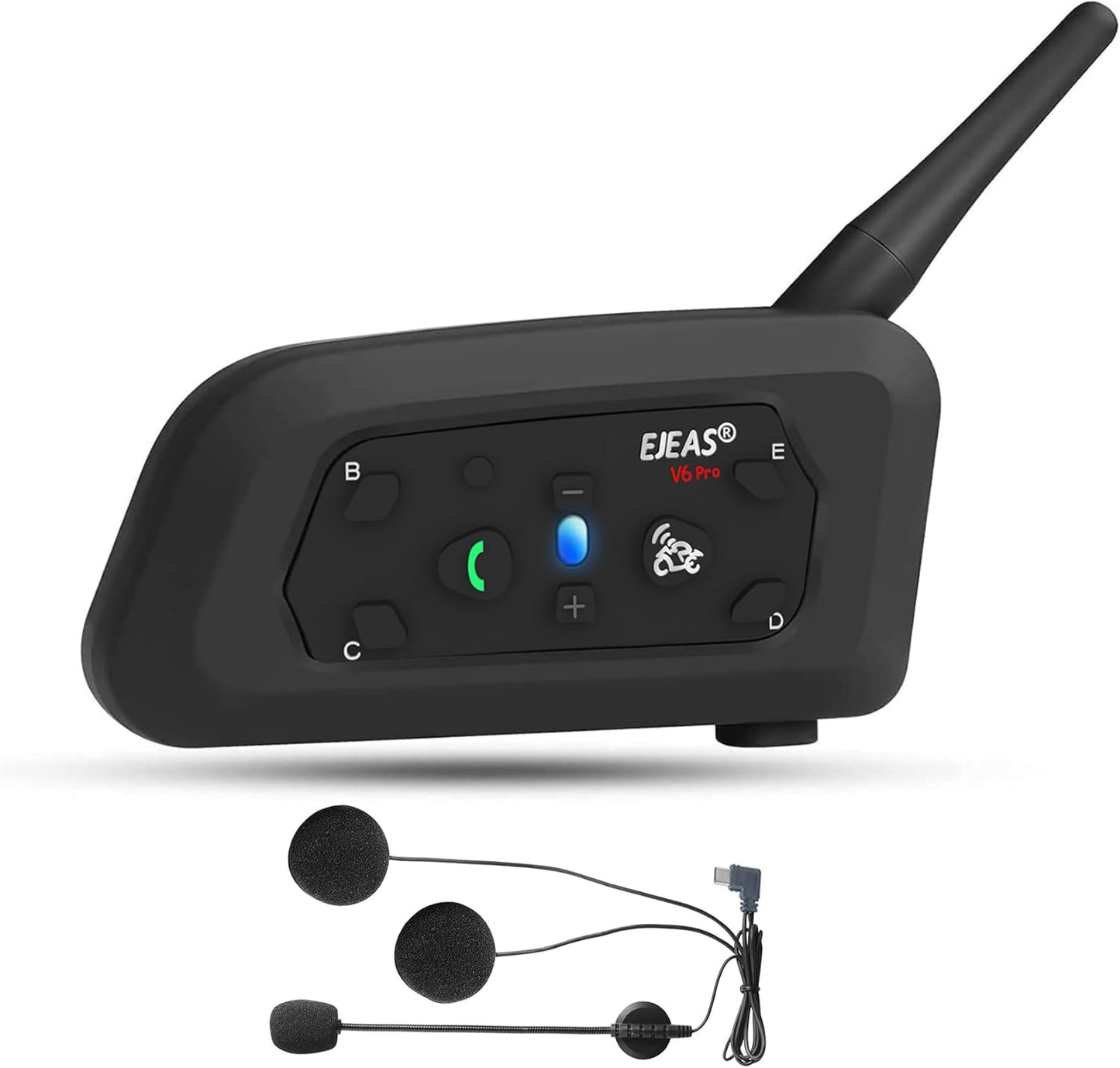 EJEAS V6 Pro Motorcycle Bluetooth Headset for Intercom System