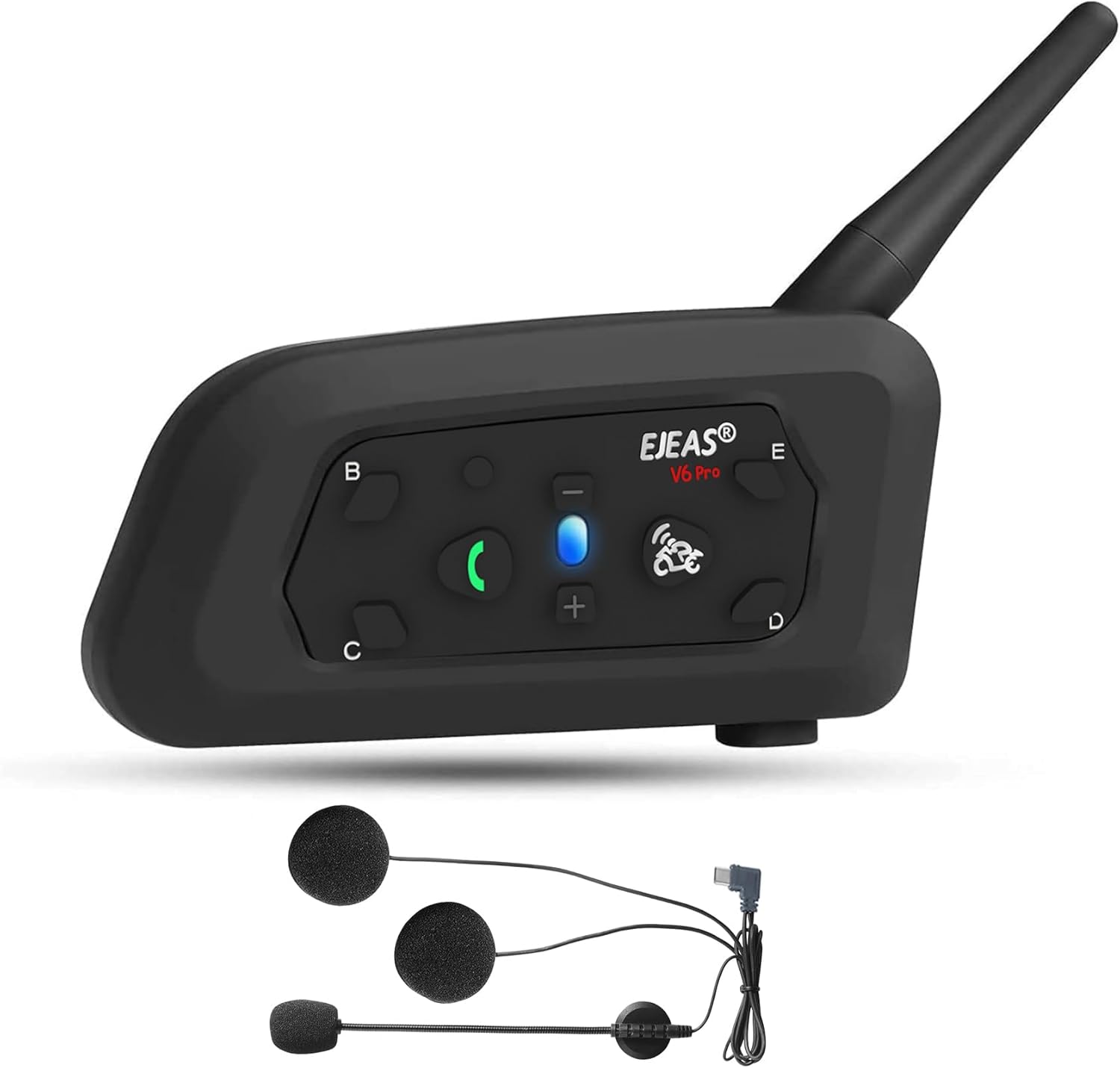 EJEAS V6 Pro Motorcycle Bluetooth Headset for Intercom System
