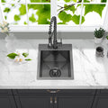 FRANIC 13ft Handmade Matte Black Workstation Sink - Compact Durable