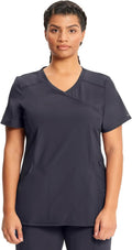 Infinity Mock Wrap Nurse Scrubs Top - Flattering Fit to 5XL Womens