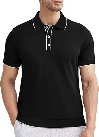 ALTAIREGA Men's Cotton Polo Shirts for Casual Everyday Wear
