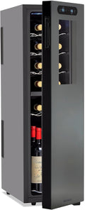 Wine Enthusiast 18-Bottle Slimline Dual Zone Wine Cooler - Slim Energy
