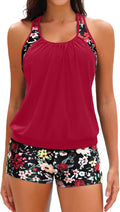 Yonique Two Piece Tankini Bathing Suits for Women Sporty Style