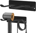 Hair Dryer Holder Wall Mounted Stainless Steel Organizer - Space Saver