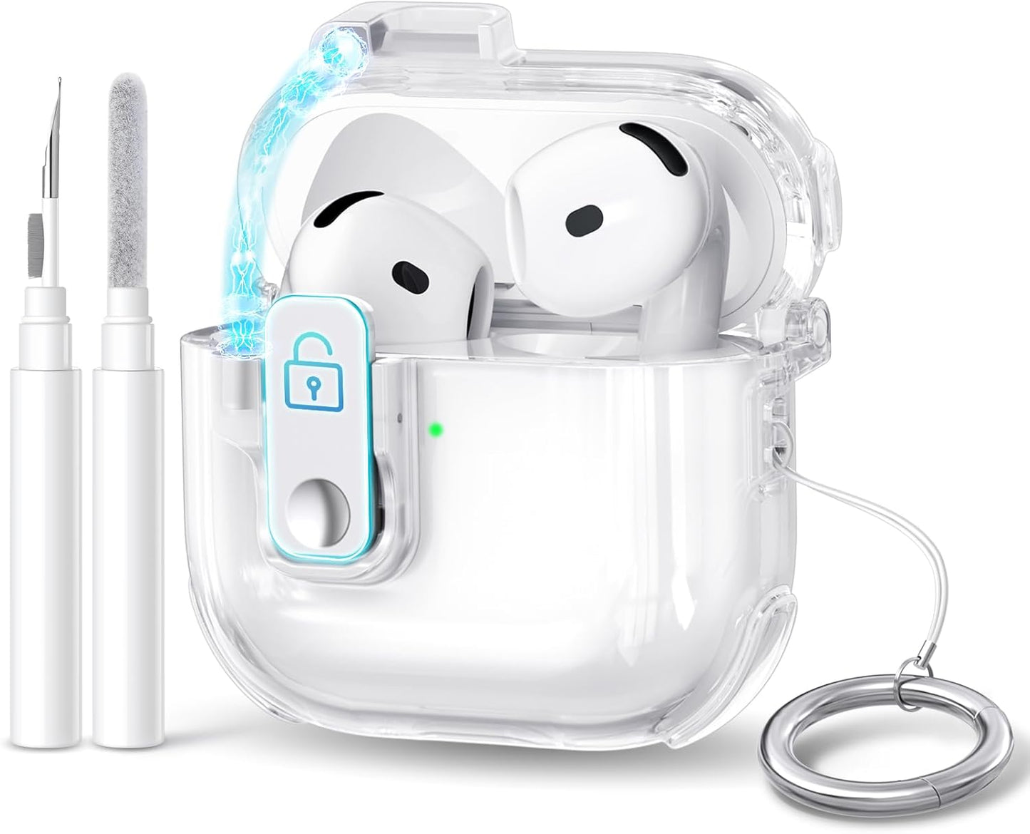 Dirrelo Soft TPU AirPods 4 Case - Magnetic Lock, Full Protection