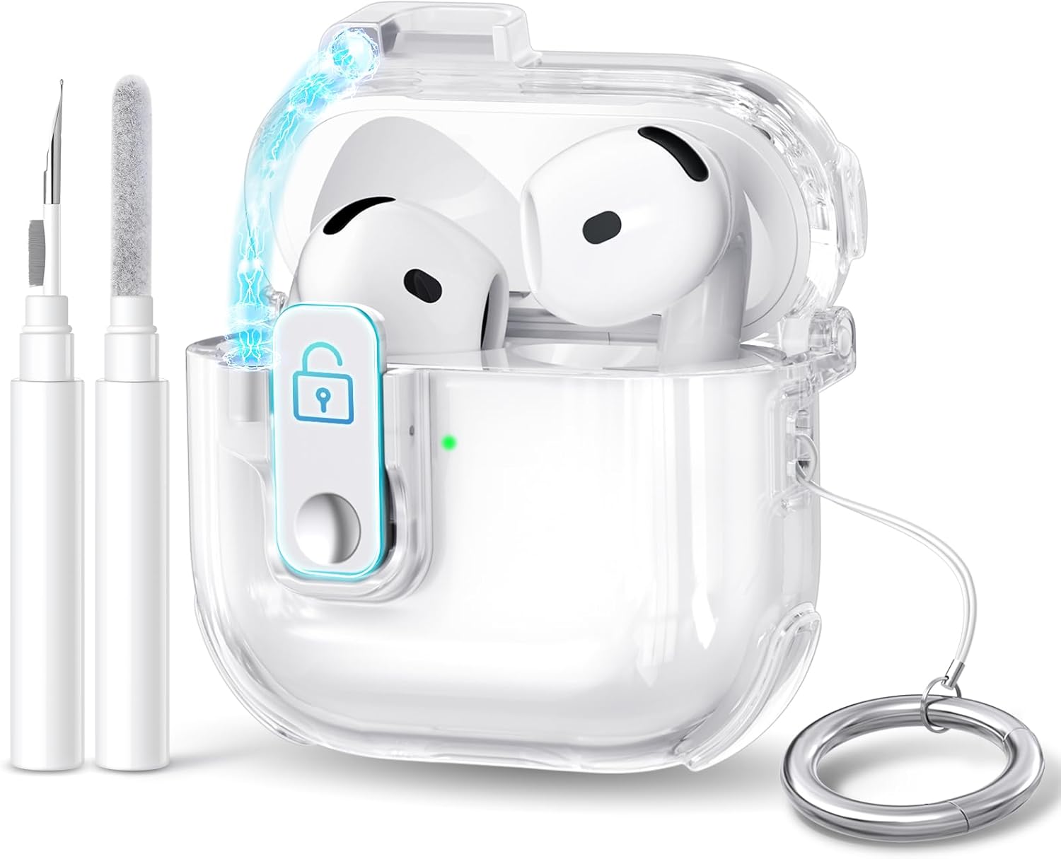 Dirrelo Soft TPU AirPods 4 Case - Magnetic Lock, Full Protection