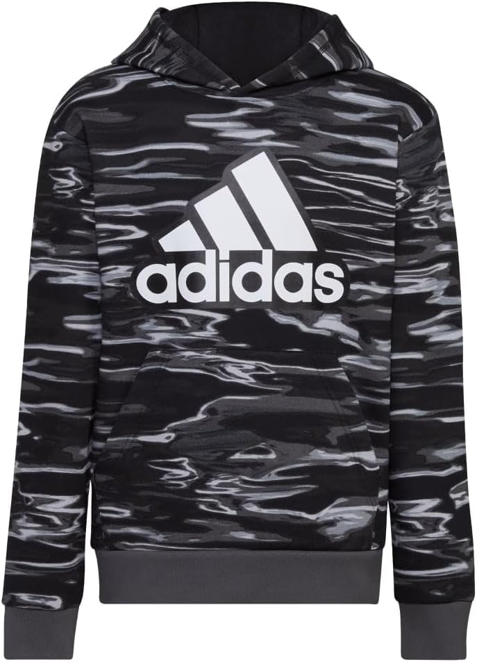 adidas Boys' Camo Print Hoodie - Cozy Long Sleeve Style
