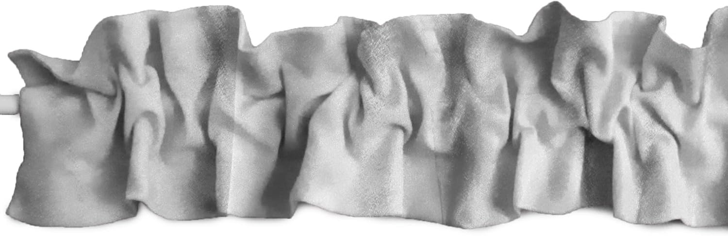 Shiny Satin Sleeve Topper Window Valance for Home Decor