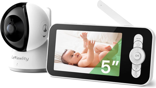 Leviewlity 1080P HD Baby Monitor: 30-Hr Battery, 1100ft Range