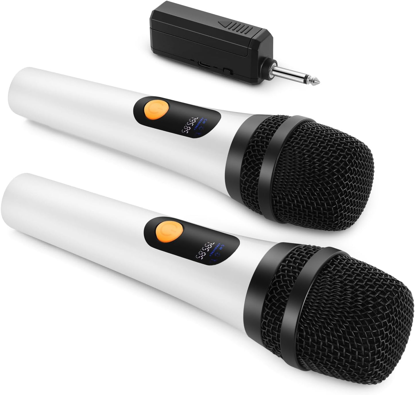 200ft Wireless Dual Microphone Set | Rechargeable Receiver | Karaoke Singing