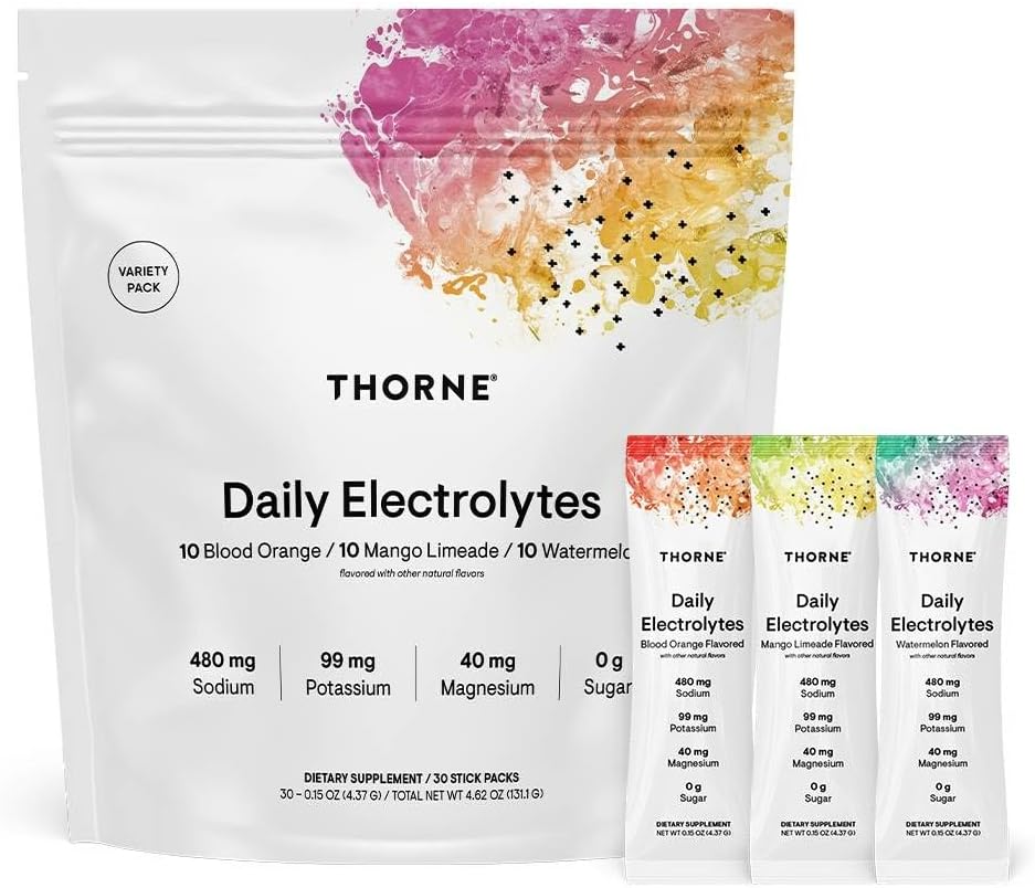 THORNE Daily Electrolytes - Zero Sugar Hydration Drink Mix