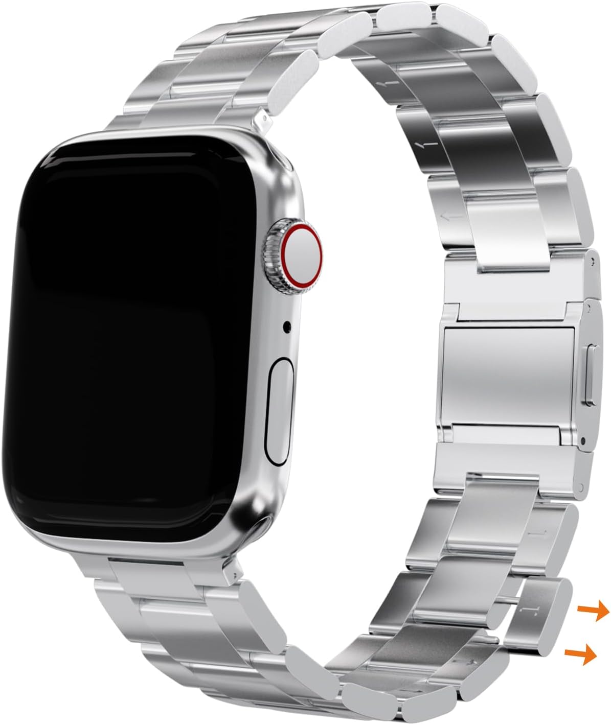 Metal Band for Apple Watch - Adjustable Stainless Steel Strap