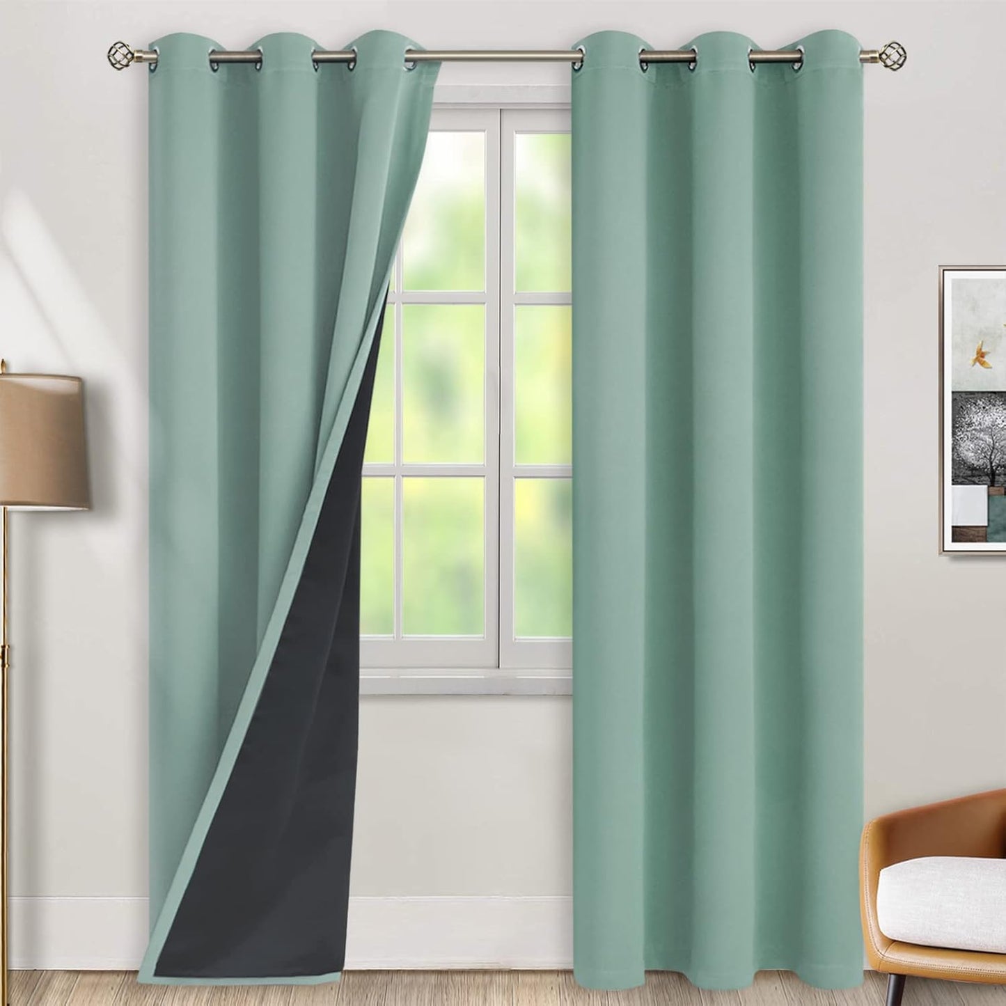 BGment Thermal Insulated Blackout Curtains for Bedroom Privacy