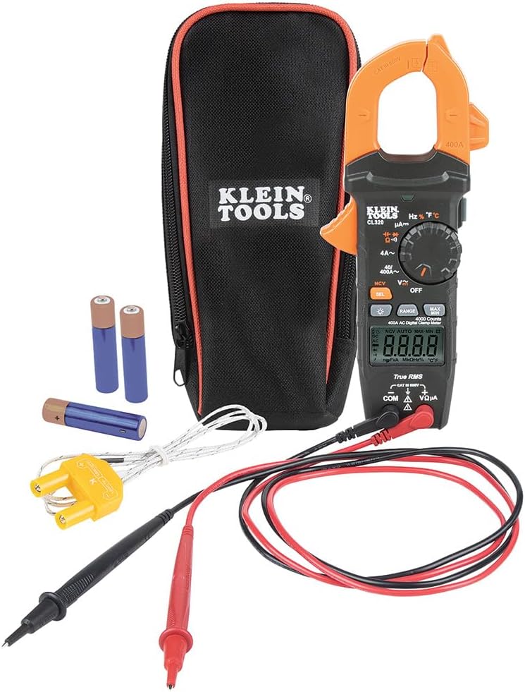 Klein Tools CL320 Digital Clamp Meter for HVAC and More